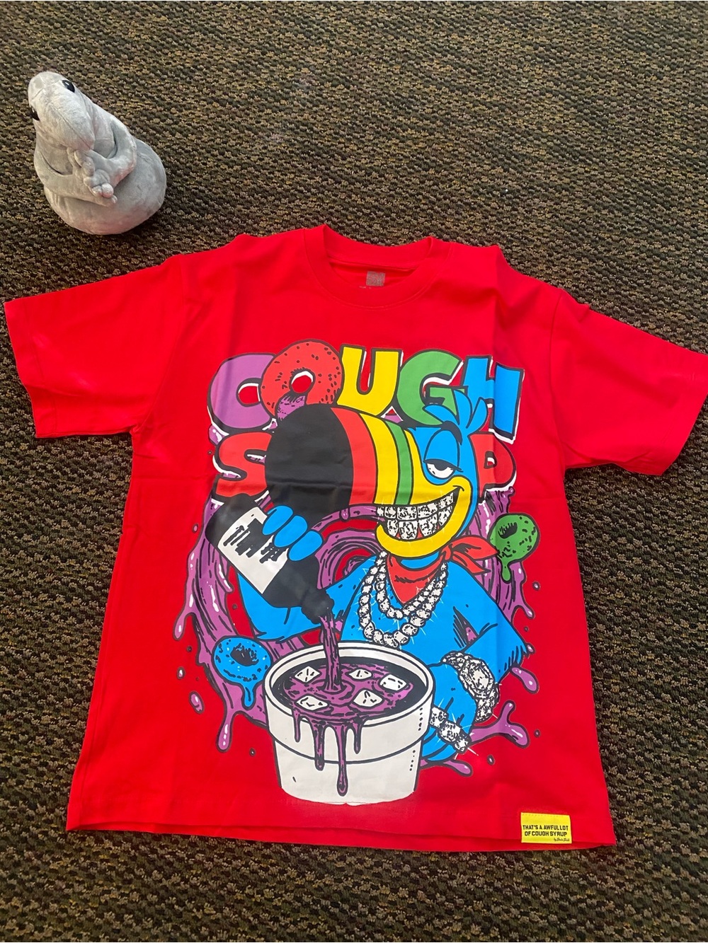 Men’s Graphic Tee - Bright Red Tropical Toucan Design